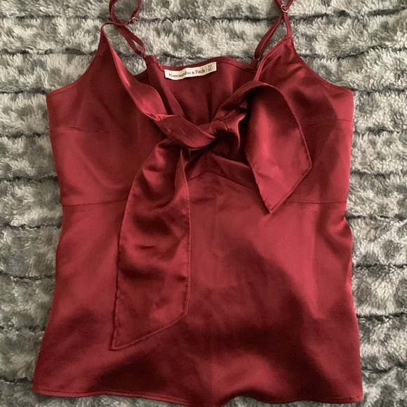 Abercrombie & Fitch Tops - Abercrombie & Fitch Red Silk Camisole Top